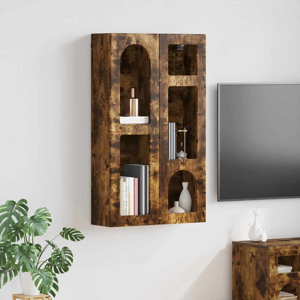 vidaXL Szafka wisząca z półką Dąb wędzony 59 x 20 x 100 cm