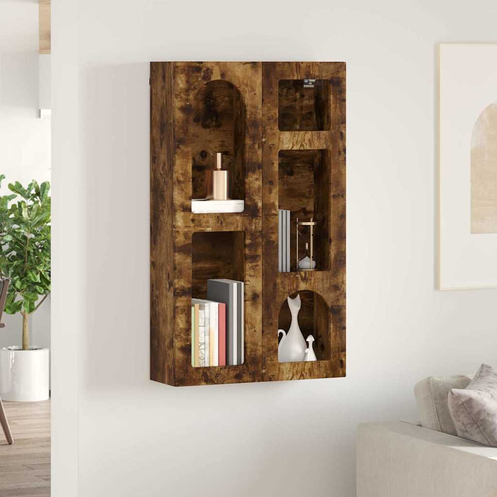 vidaXL Szafka wisząca z półką Dąb wędzony 59 x 20 x 100 cm