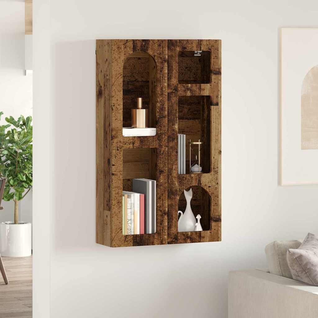 vidaXL Szafka wisząca z półką Stare drewno 59 x 20 x 100 cm