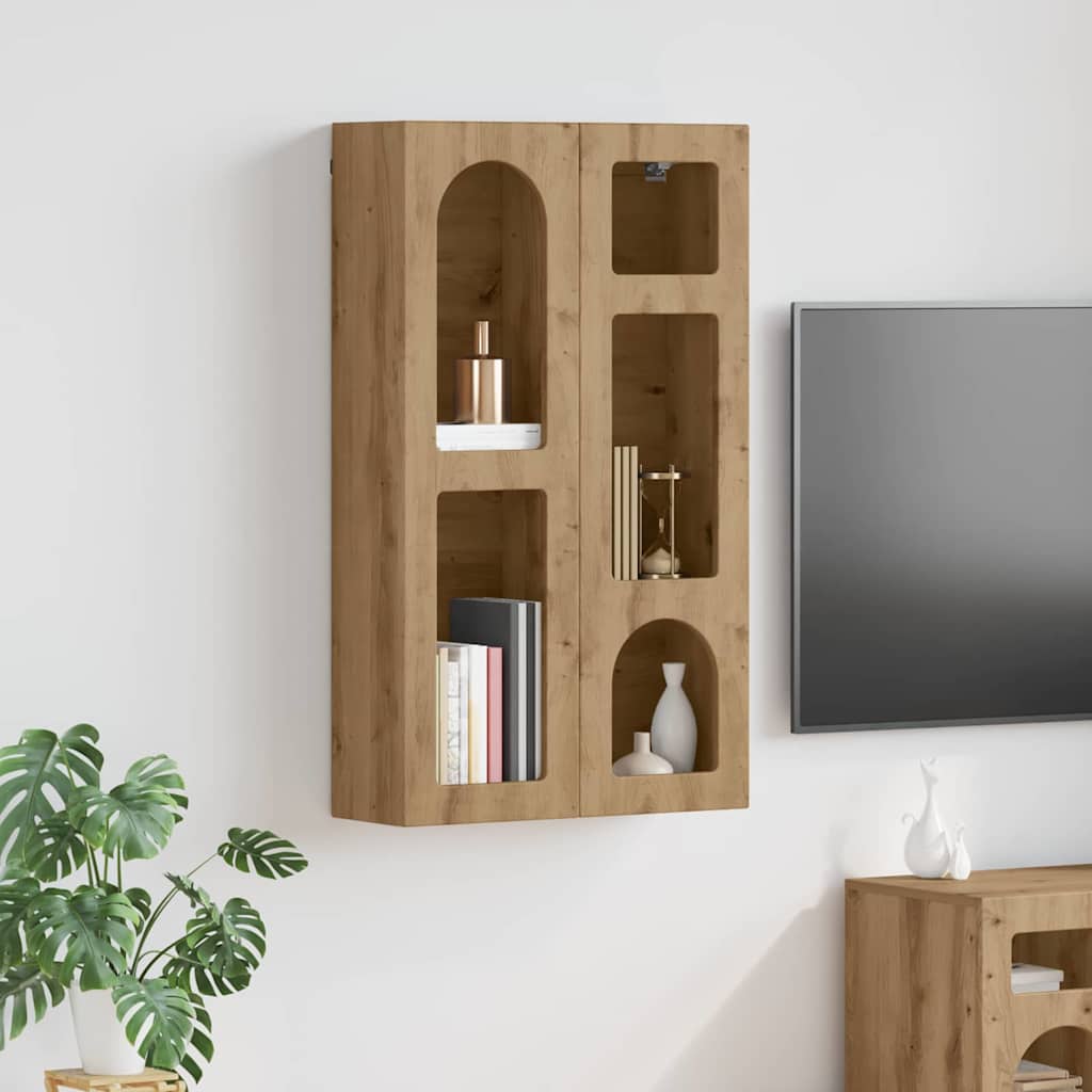 vidaXL Szafka wisząca z półką ELST Dąb artisan 59 x 20 x 100 cm