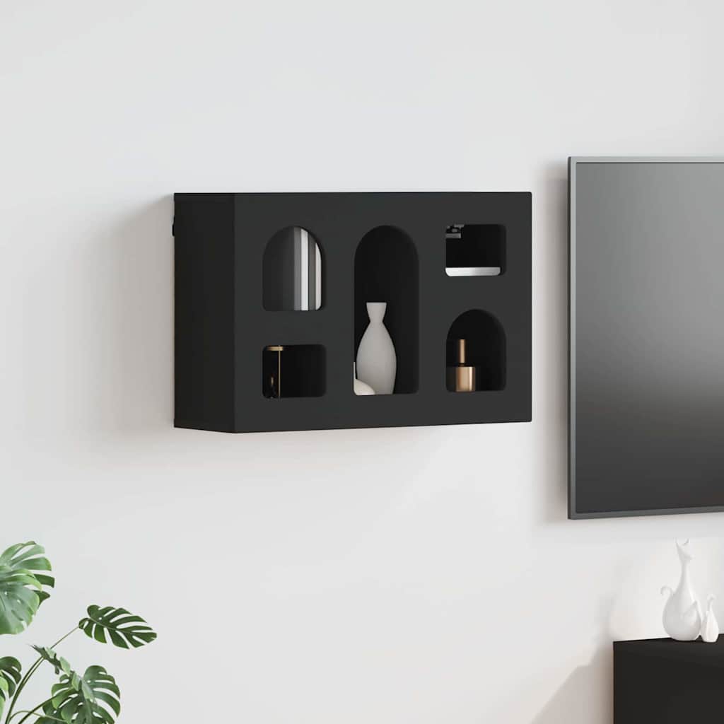 vidaXL Szafka wisząca Czarny 60 x 20 x 40 cm Materiał drewnopochodny