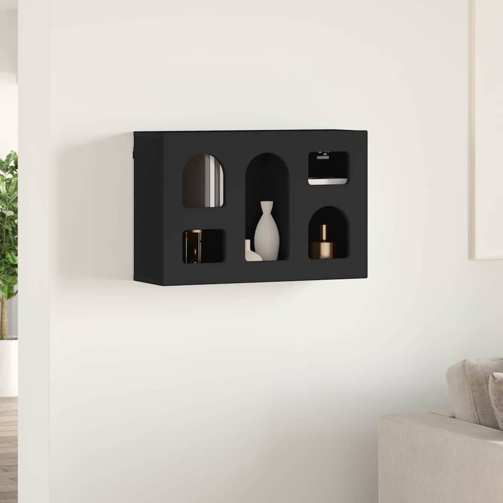 vidaXL Szafka wisząca Czarny 60 x 20 x 40 cm Materiał drewnopochodny