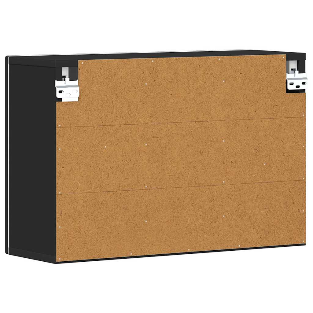 vidaXL Szafka wisząca Czarny 60 x 20 x 40 cm Materiał drewnopochodny