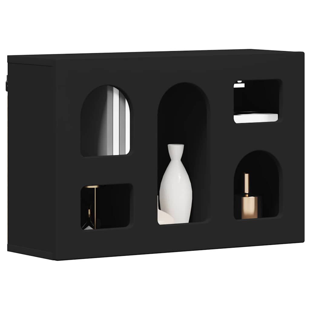 vidaXL Szafka wisząca Czarny 60 x 20 x 40 cm Materiał drewnopochodny