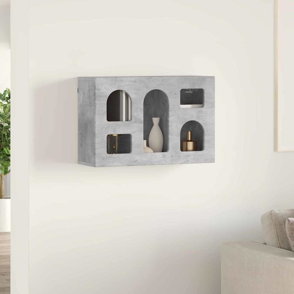 vidaXL Szafka wisząca z półką ELST Betonowy szary 60 x 20 x 40 cm