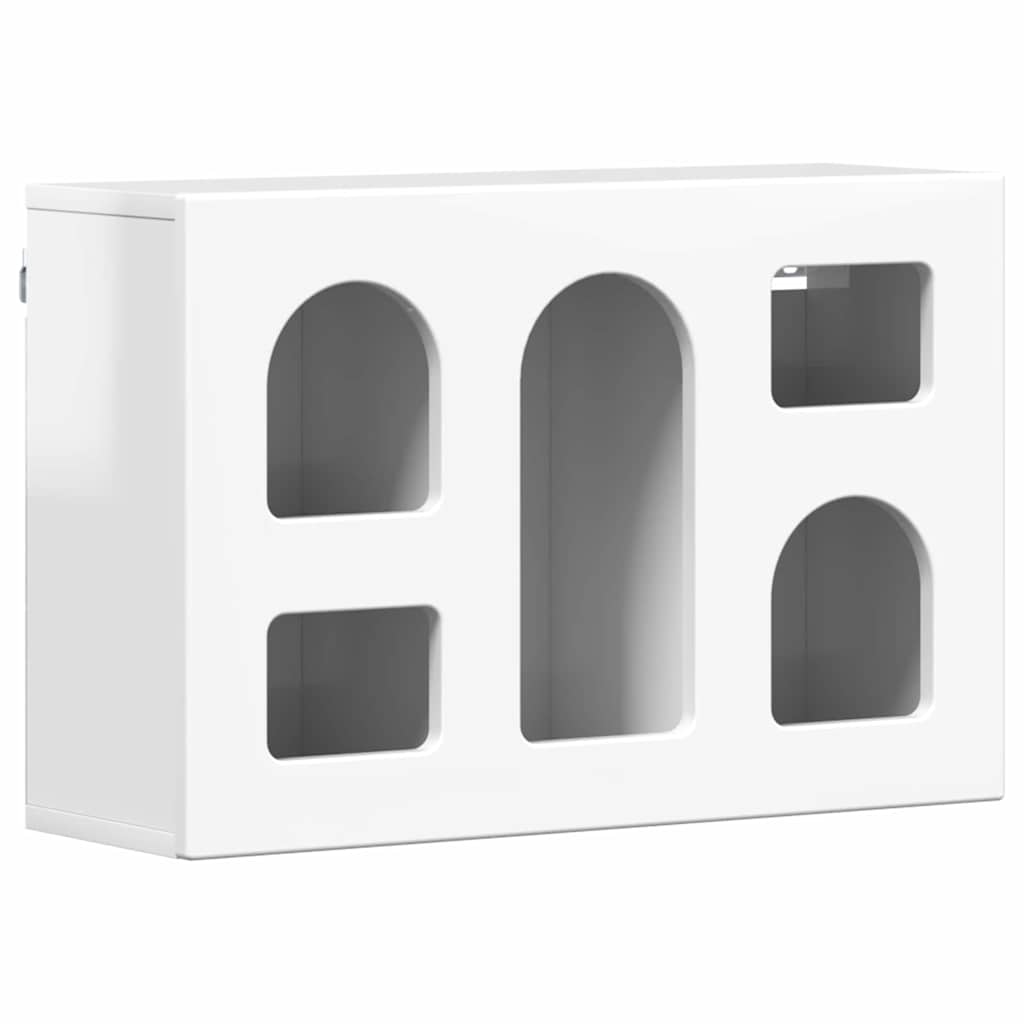 vidaXL Szafka wisząca z półką ELST Biały wysoki połysk 60 x 20 x 40 cm