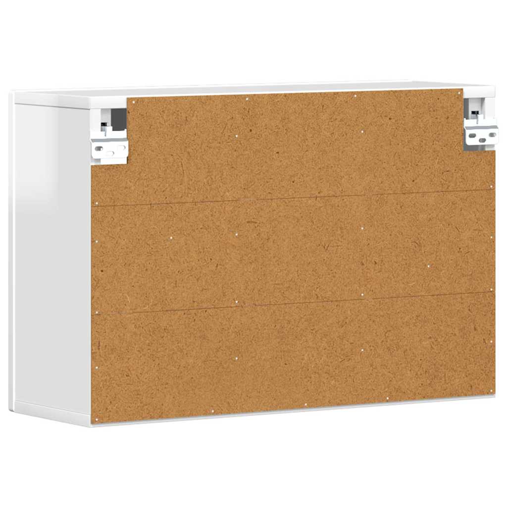 vidaXL Szafka wisząca z półką ELST Biały wysoki połysk 60 x 20 x 40 cm