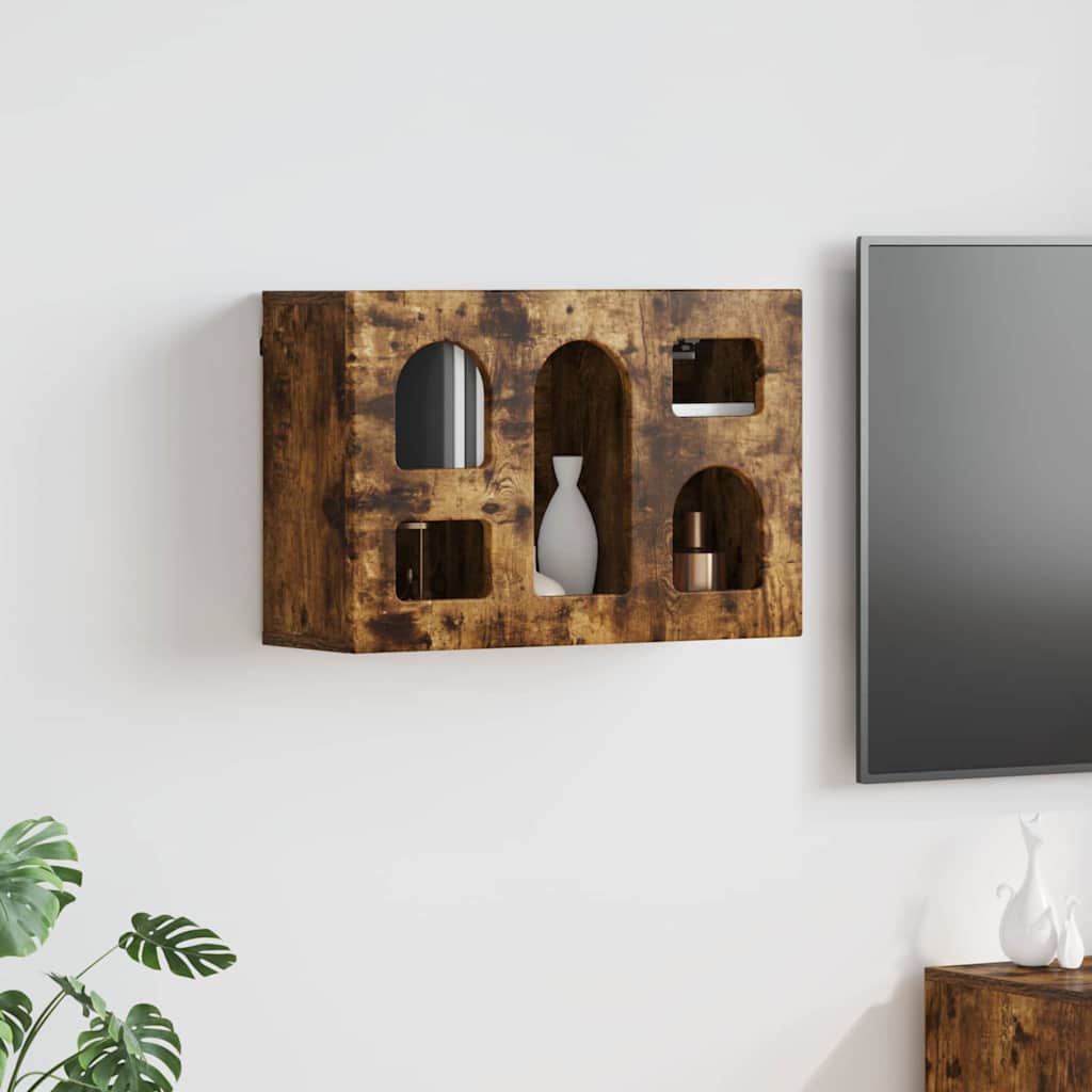 vidaXL Szafka wisząca z półką Dąb wędzony 60 x 20 x 40 cm