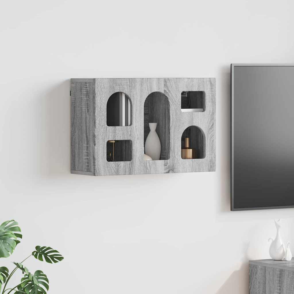 vidaXL Szafka wisząca z półką Szary Sonoma 60 x 20 x 40 cm