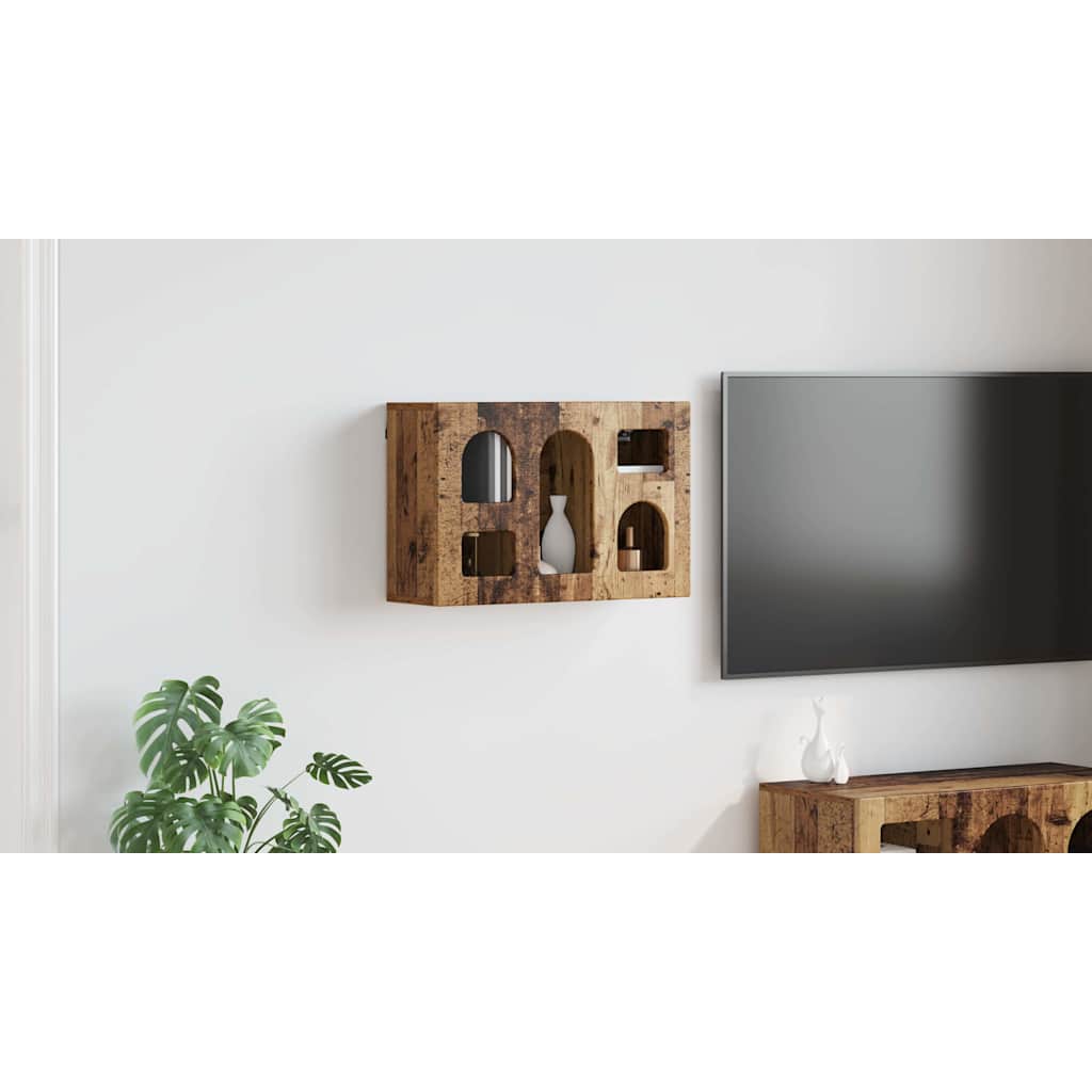vidaXL Szafka wisząca z półką ELST Stare drewno 60 x 20 x 40 cm