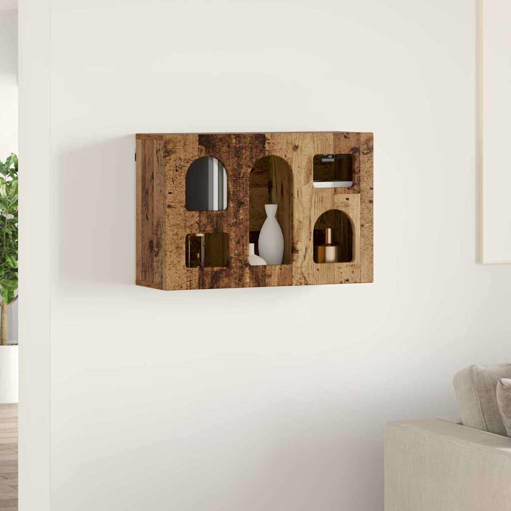 vidaXL Szafka wisząca z półką Stare drewno 60 x 20 x 40 cm
