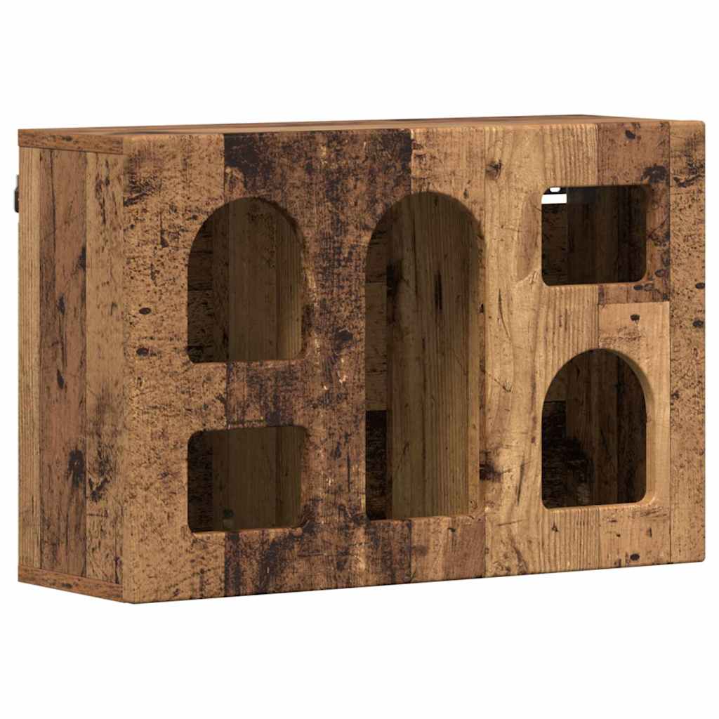 vidaXL Szafka wisząca z półką Stare drewno 60 x 20 x 40 cm