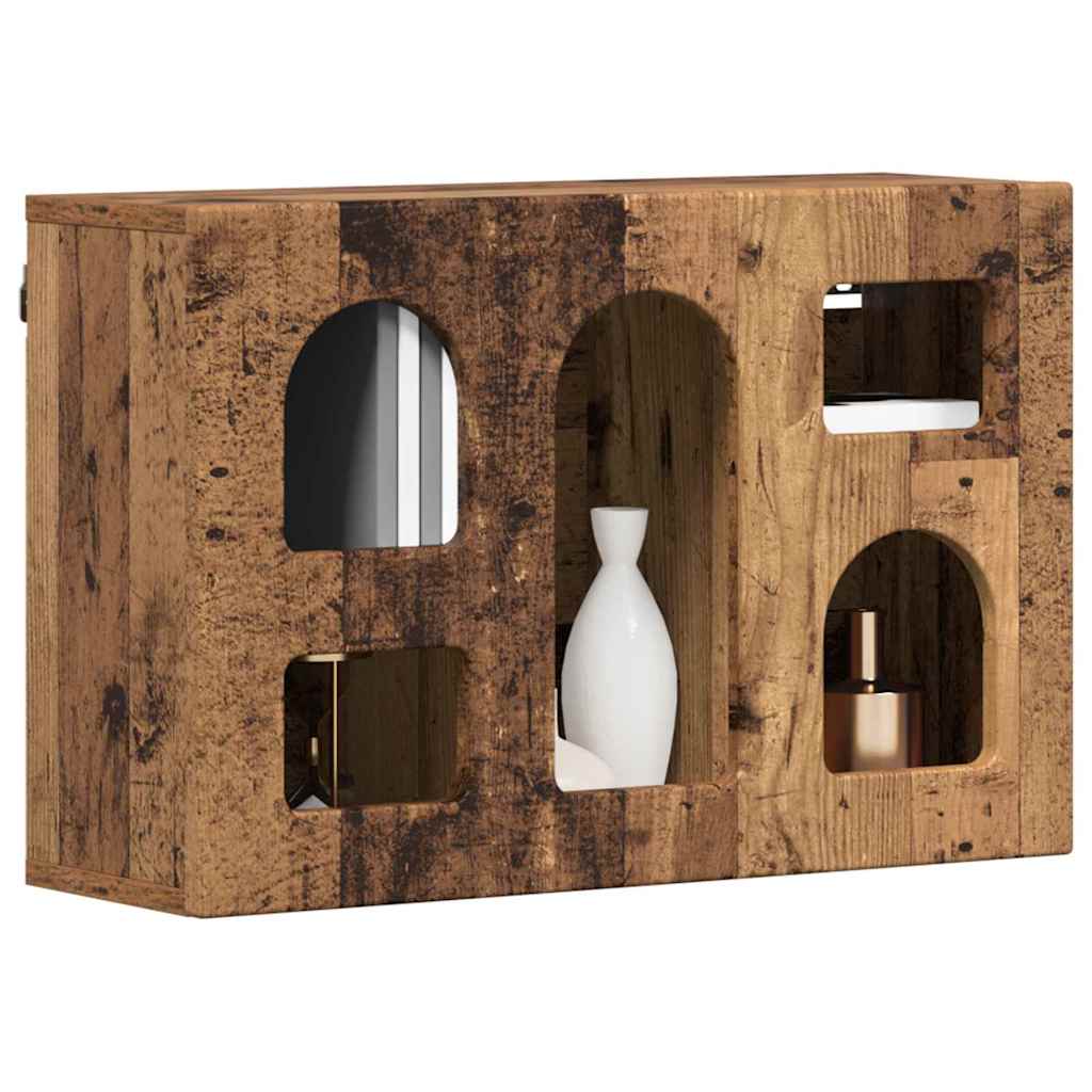 vidaXL Szafka wisząca z półką Stare drewno 60 x 20 x 40 cm