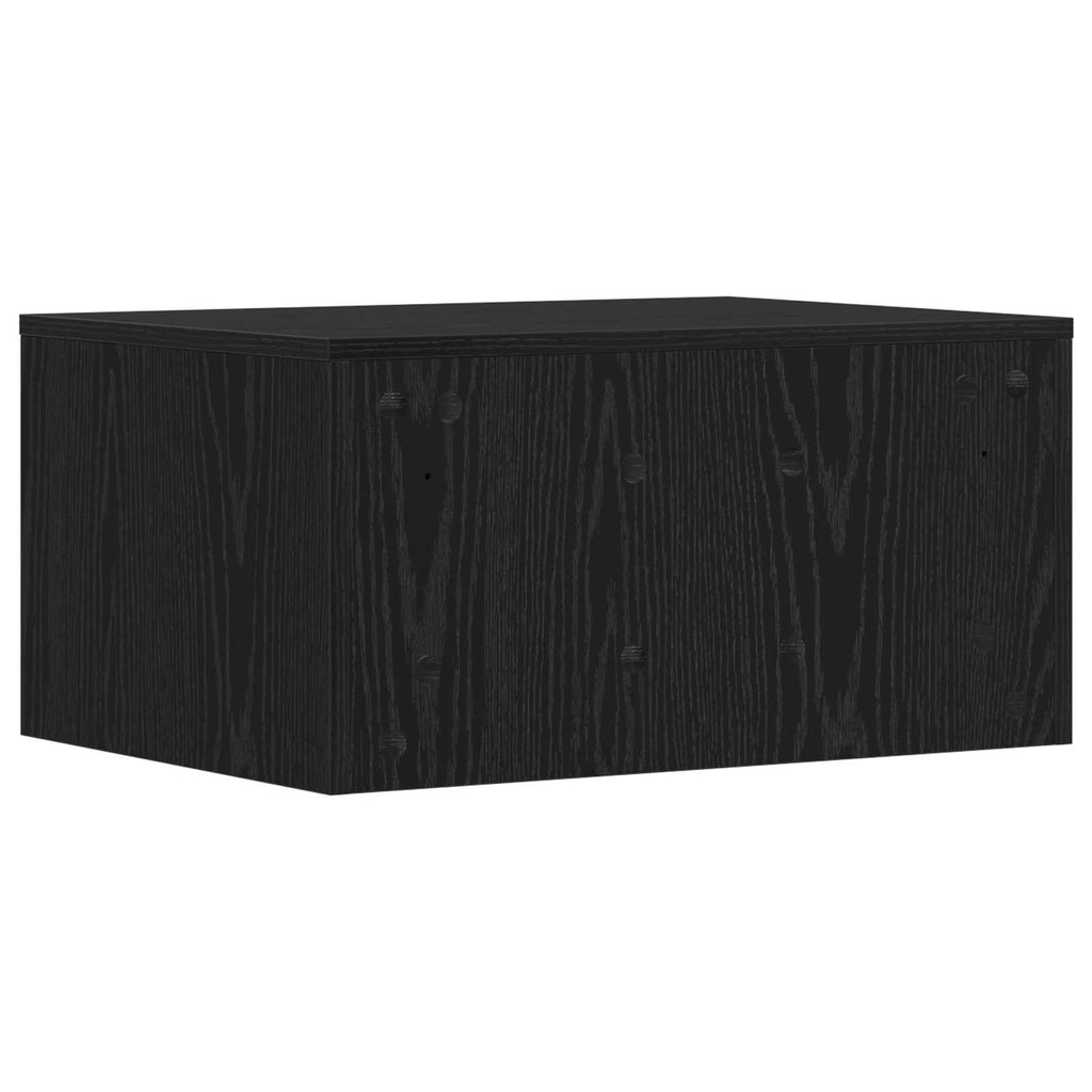 vidaXL Biurko montowane na ścianie Czarny Dąb 60 x 45 x 30 cm