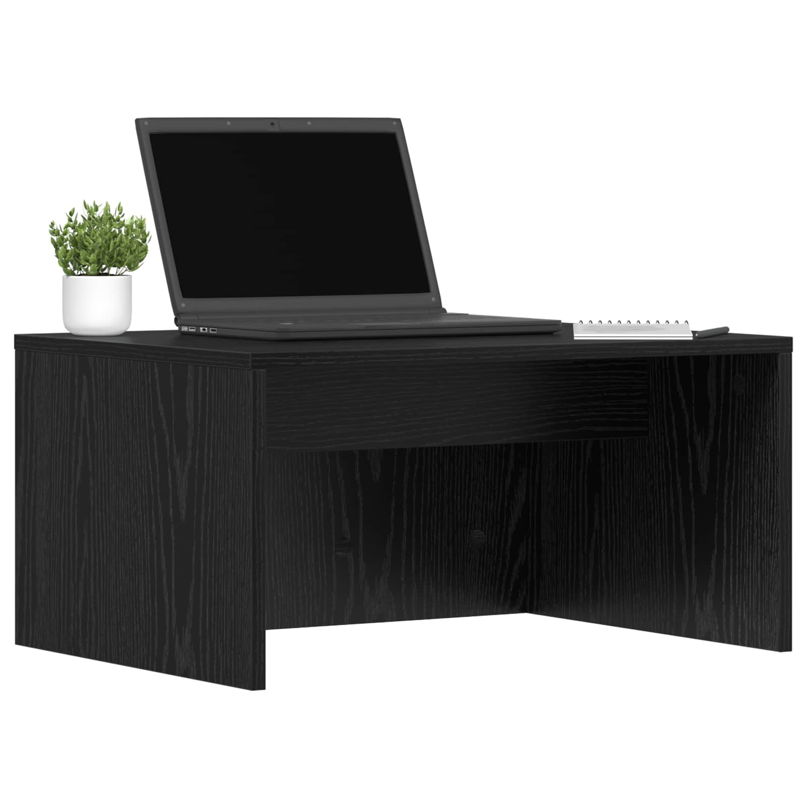vidaXL Biurko montowane na ścianie Czarny Dąb 60 x 45 x 30 cm