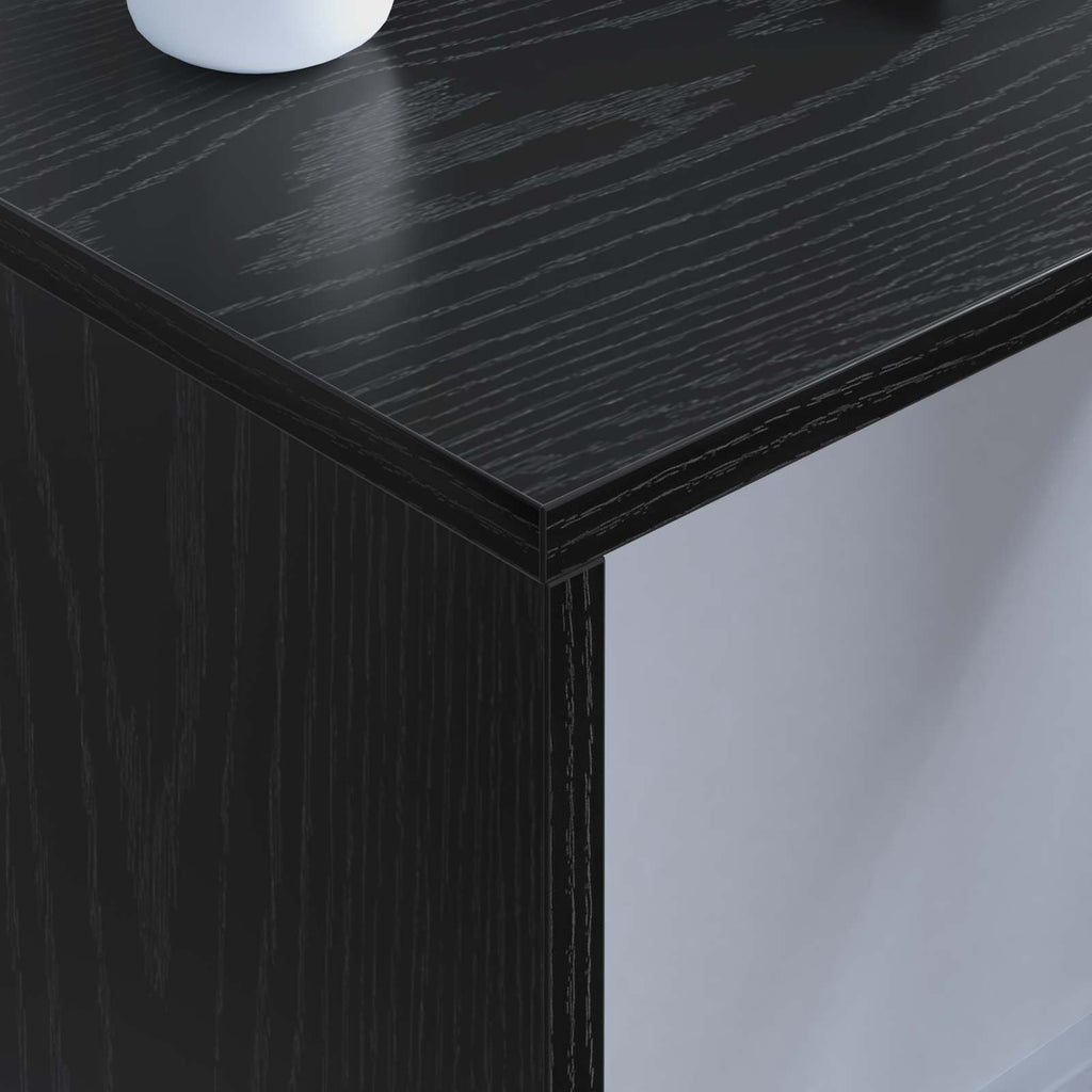 vidaXL Biurko montowane na ścianie Czarny Dąb 80 x 45 x 30 cm