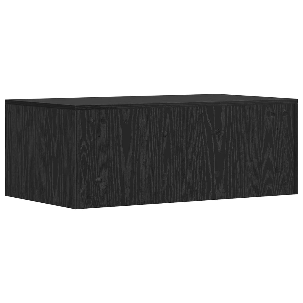 vidaXL Biurko montowane na ścianie Czarny Dąb 80 x 45 x 30 cm
