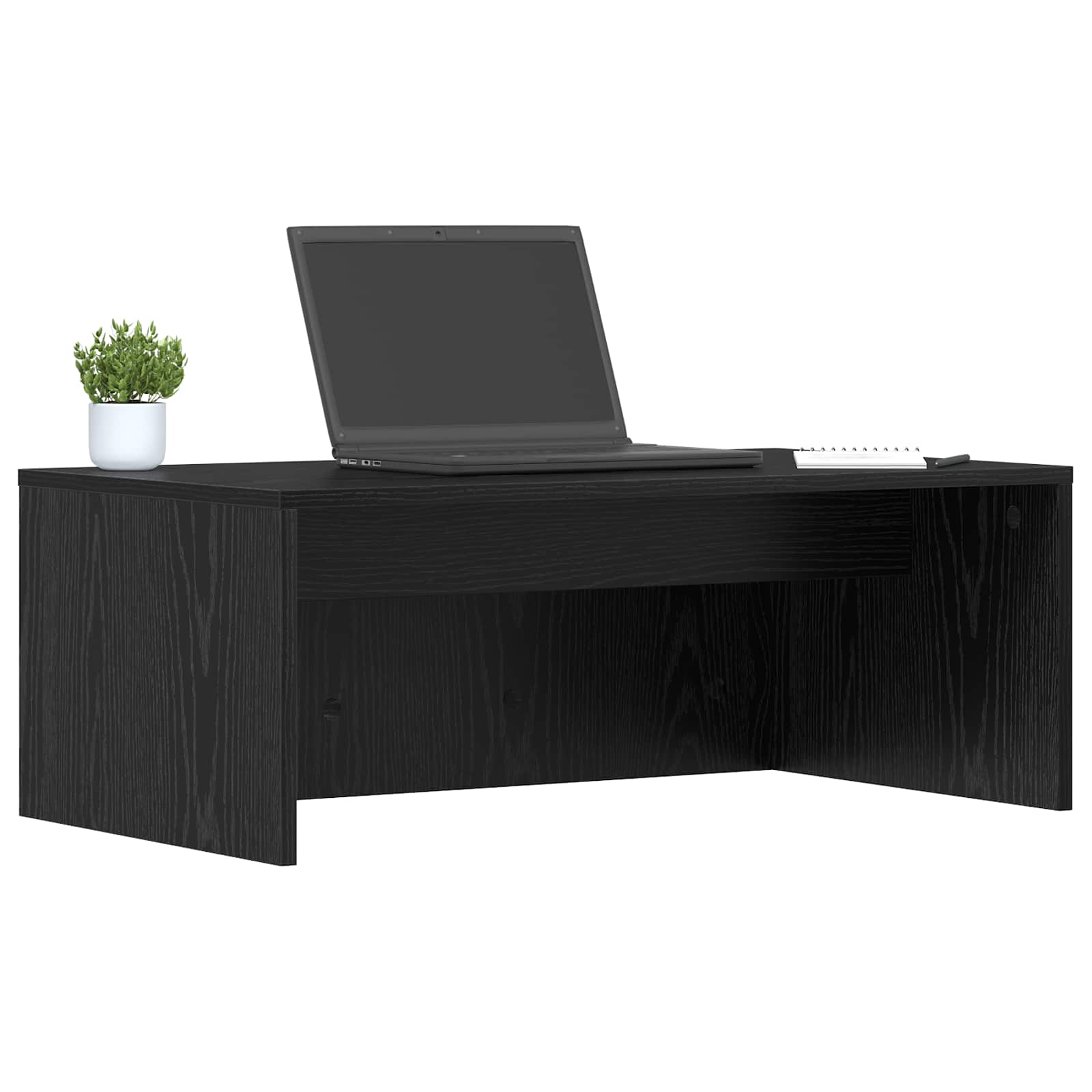 vidaXL Biurko montowane na ścianie Czarny Dąb 80 x 45 x 30 cm