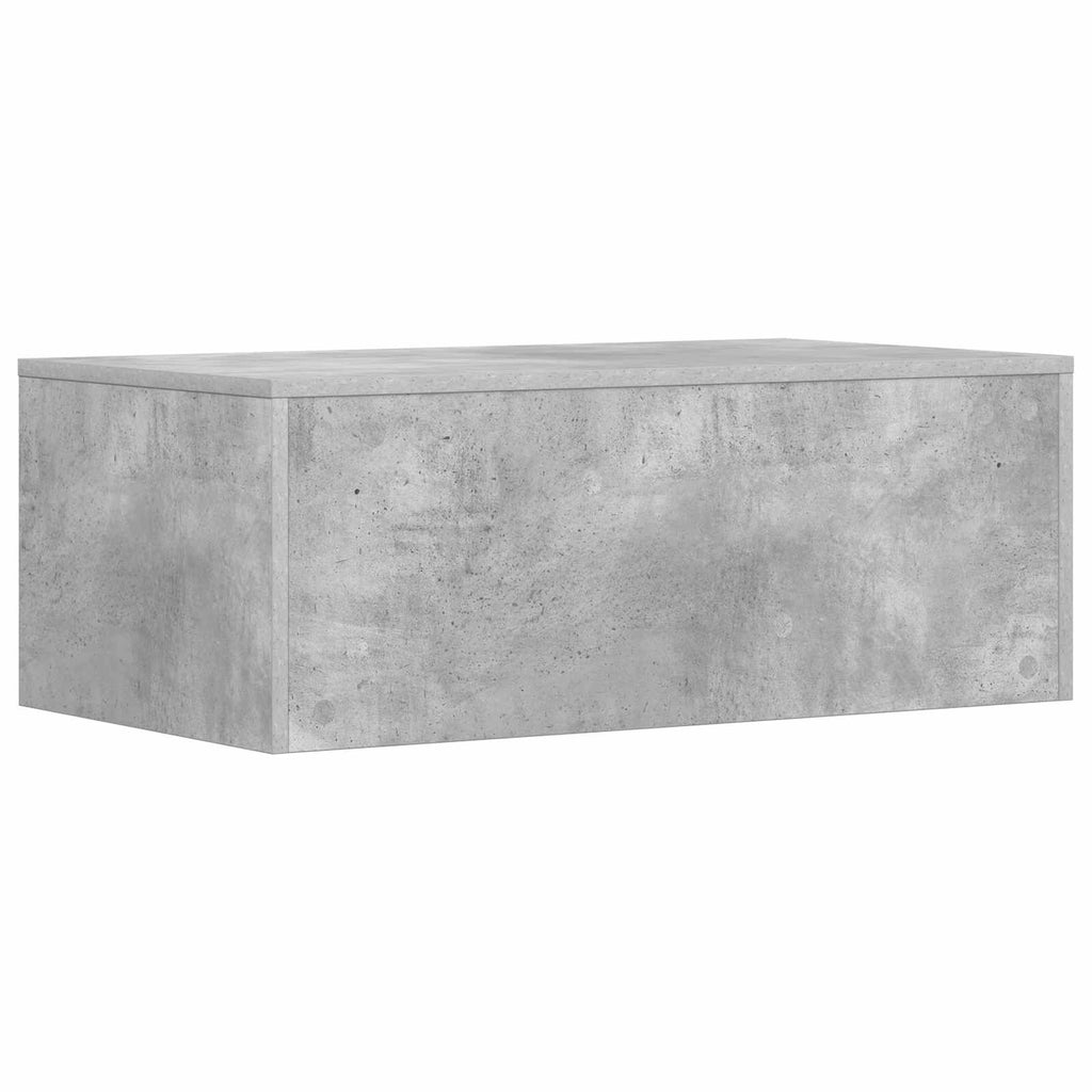 vidaXL Biurko montowane na ścianie Betonowy szary 80 x 45 x 30 cm