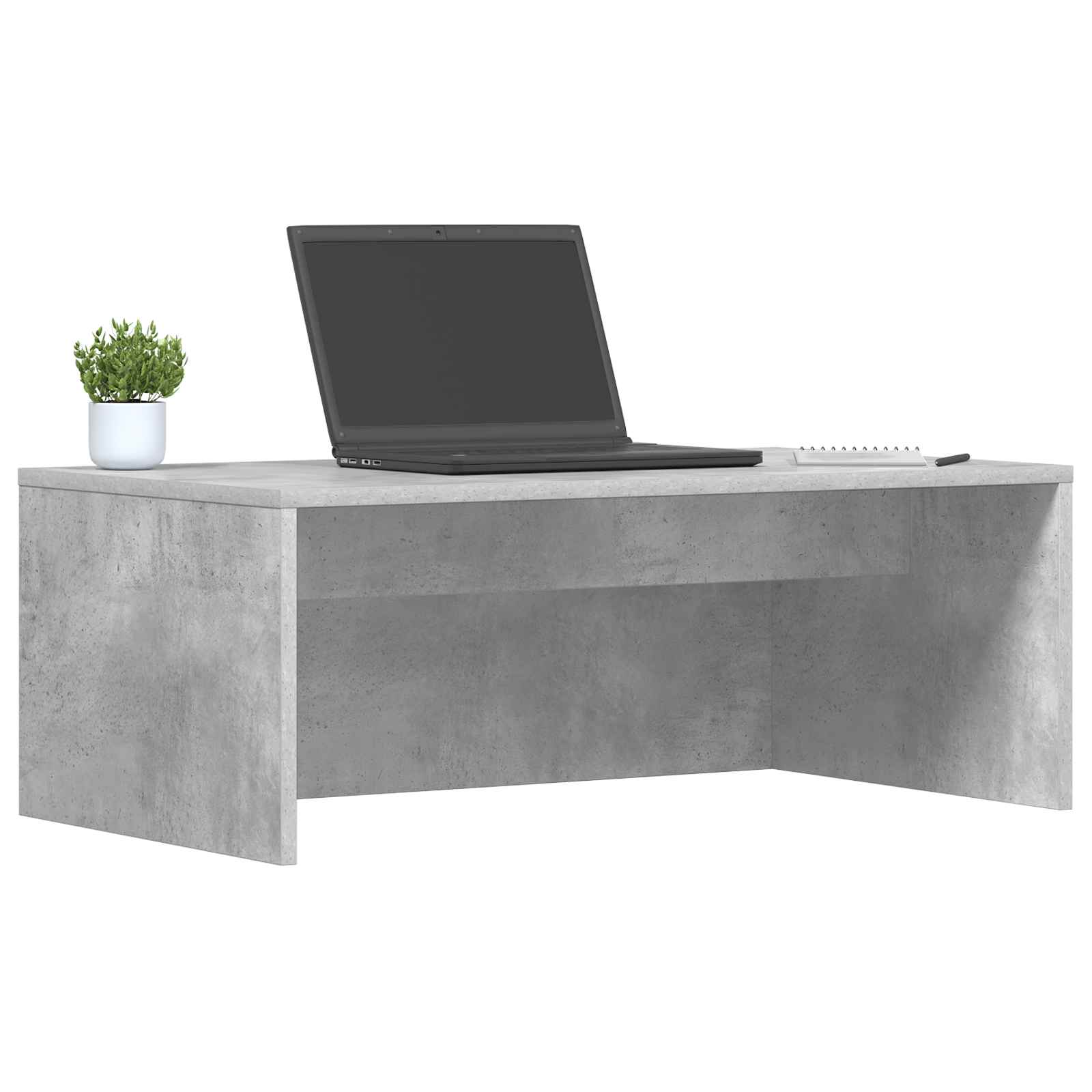 vidaXL Biurko montowane na ścianie Betonowy szary 80 x 45 x 30 cm