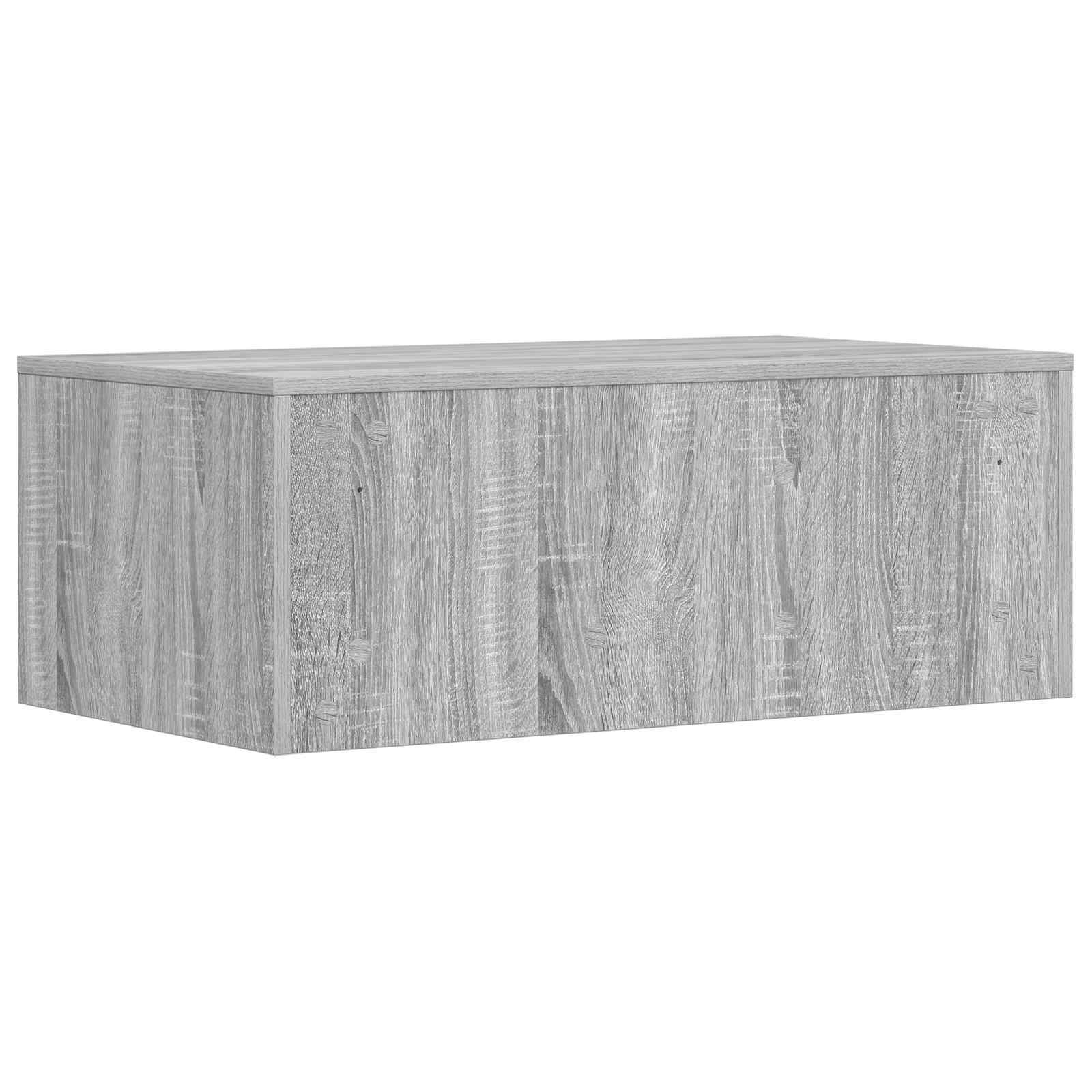 vidaXL Biurko montowane na ścianie Szary Sonoma 80 x 45 x 30 cm