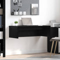 vidaXL Biurko montowane na ścianie Czarny Dąb 100 x 45 x 30 cm