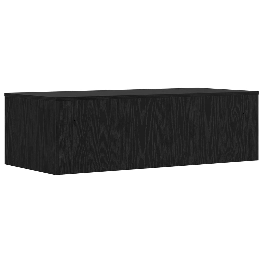 vidaXL Biurko montowane na ścianie Czarny Dąb 100 x 45 x 30 cm
