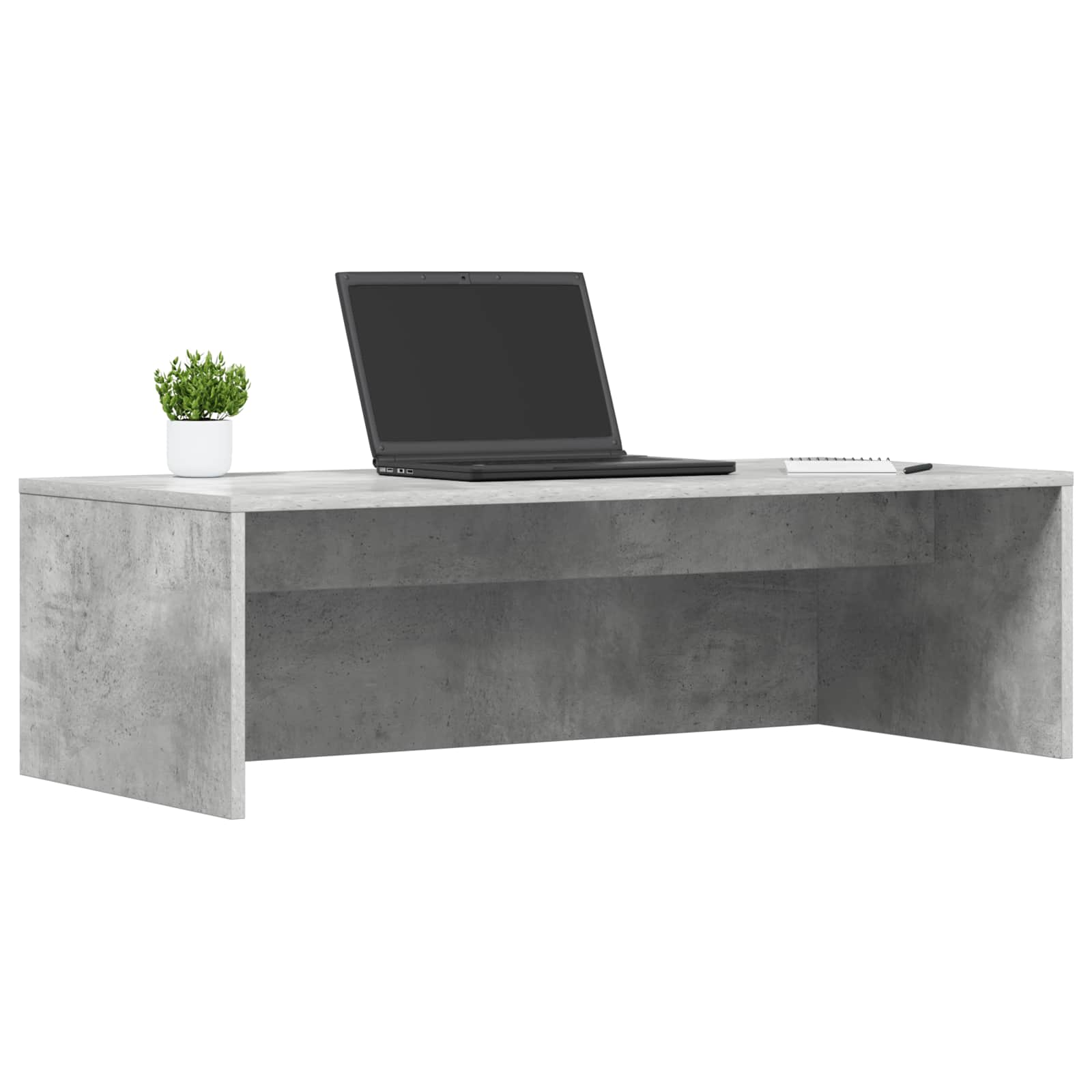 vidaXL Biurko montowane na ścianie Betonowy szary 100 x 45 x 30 cm