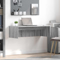 vidaXL Biurko montowane na ścianie Szary Sonoma 100 x 45 x 30 cm