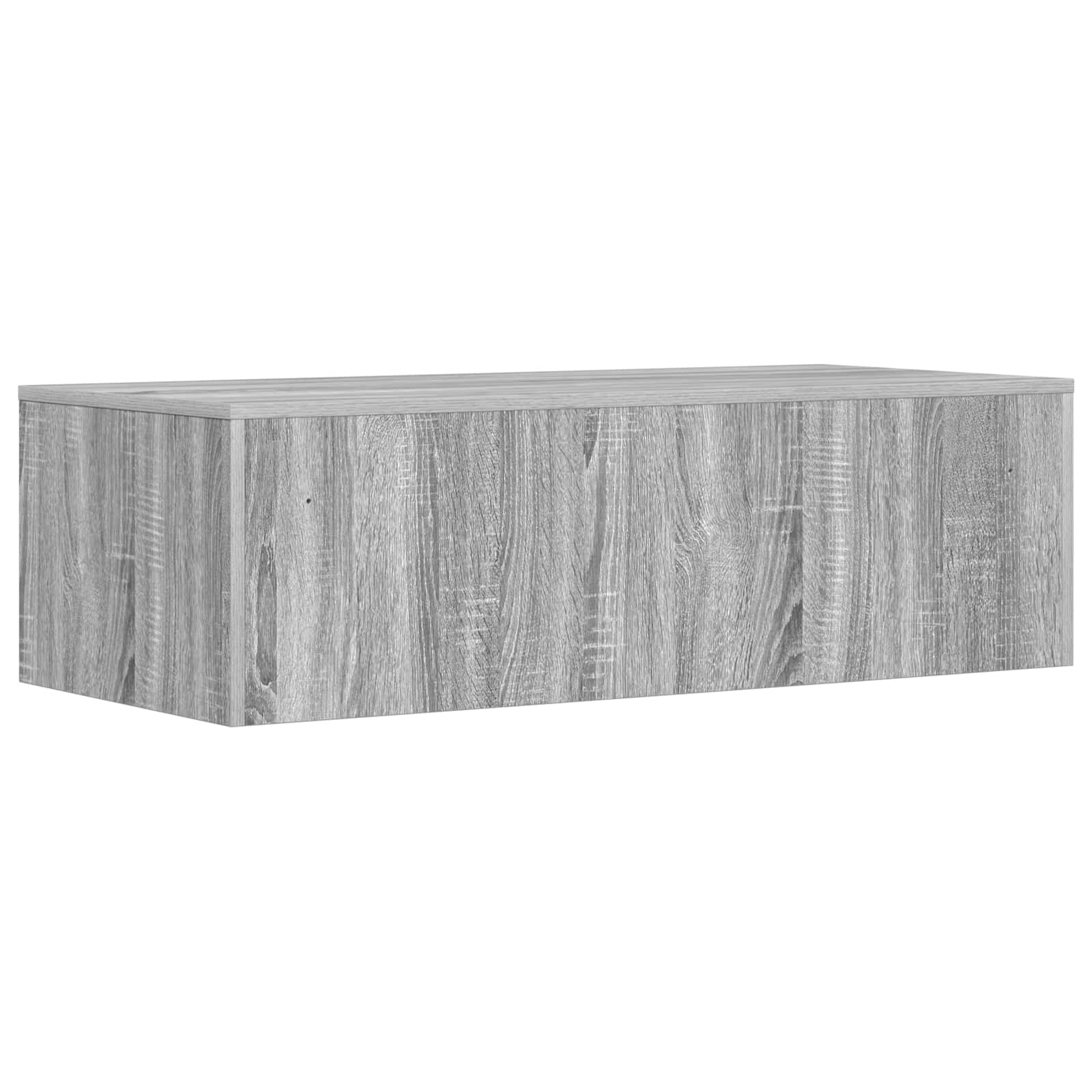 vidaXL Biurko montowane na ścianie Szary Sonoma 100 x 45 x 30 cm