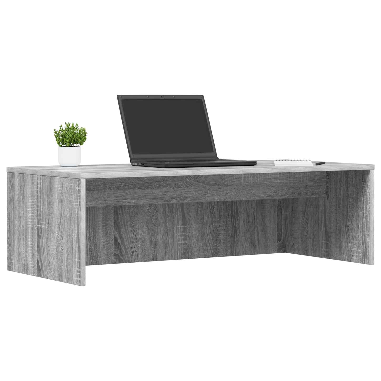 vidaXL Biurko montowane na ścianie Szary Sonoma 100 x 45 x 30 cm