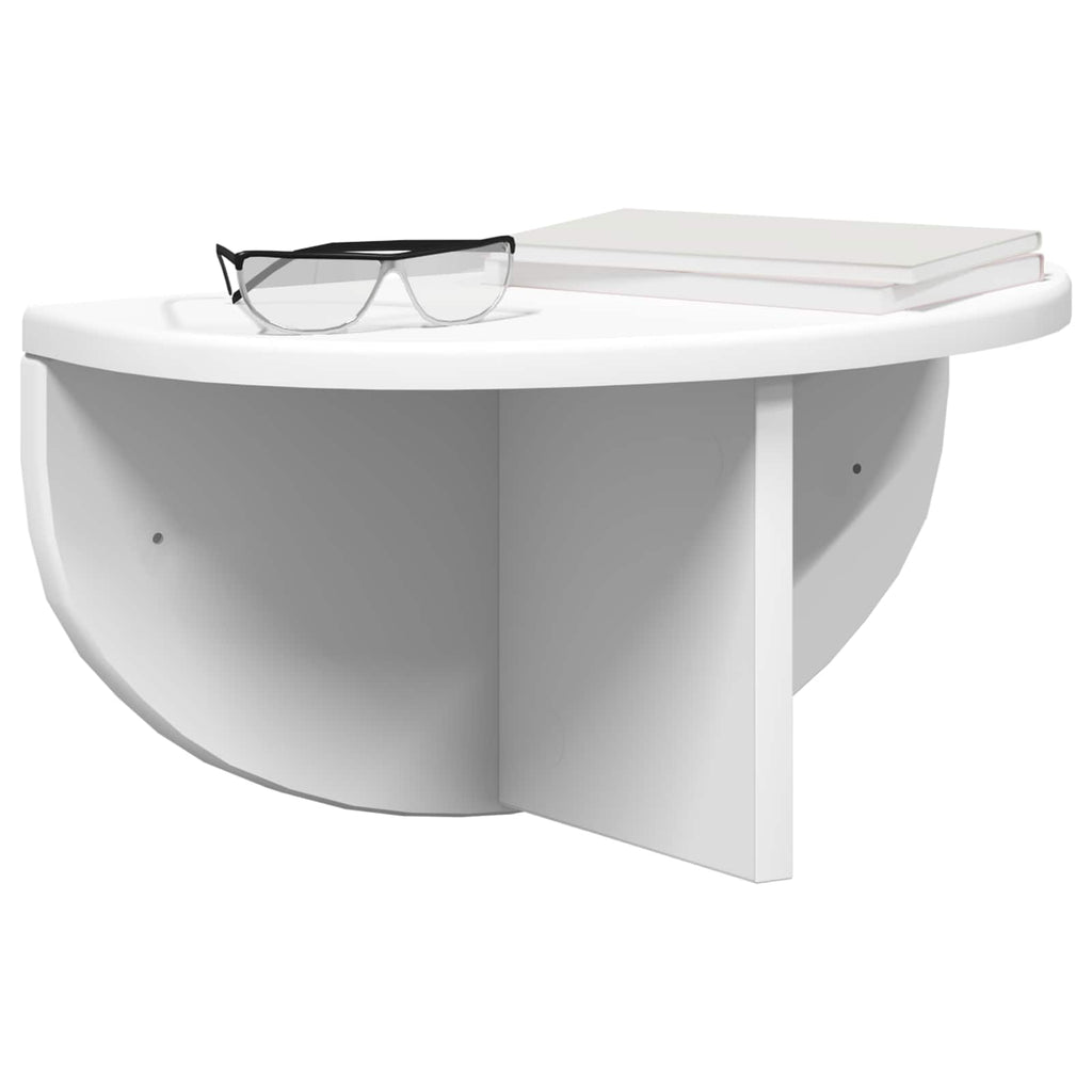vidaXL Półka ścienna Biały 38 x 19 x 19 cm Materiał drewnopochodny