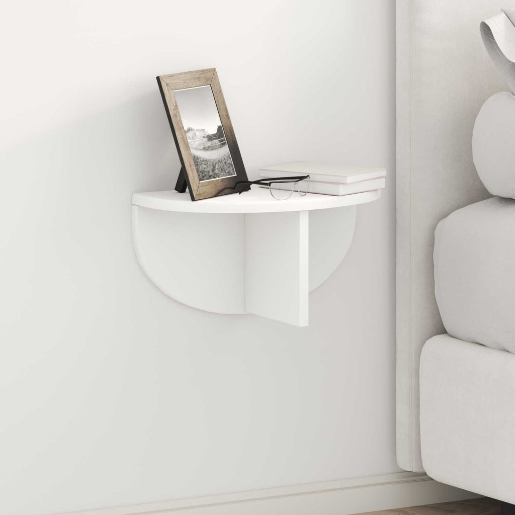 vidaXL Półka ścienna Montowane na ścianie 2 pcs Biały 38 x 19 x 19 cm