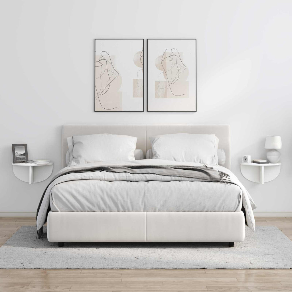 vidaXL Półka ścienna Montowane na ścianie 2 pcs Biały 38 x 19 x 19 cm