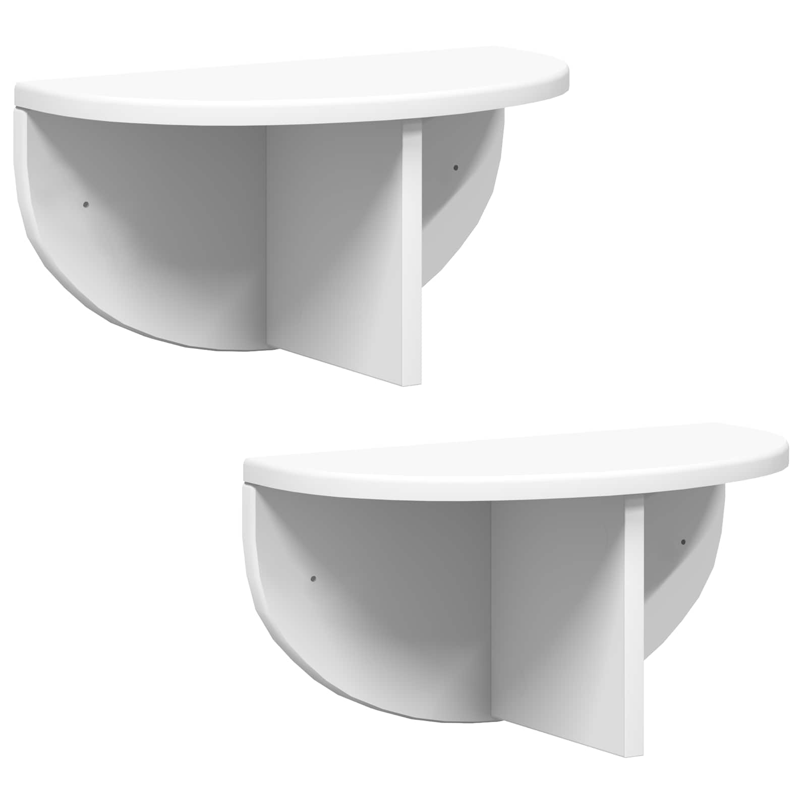vidaXL Półka ścienna Montowane na ścianie 2 pcs Biały 38 x 19 x 19 cm
