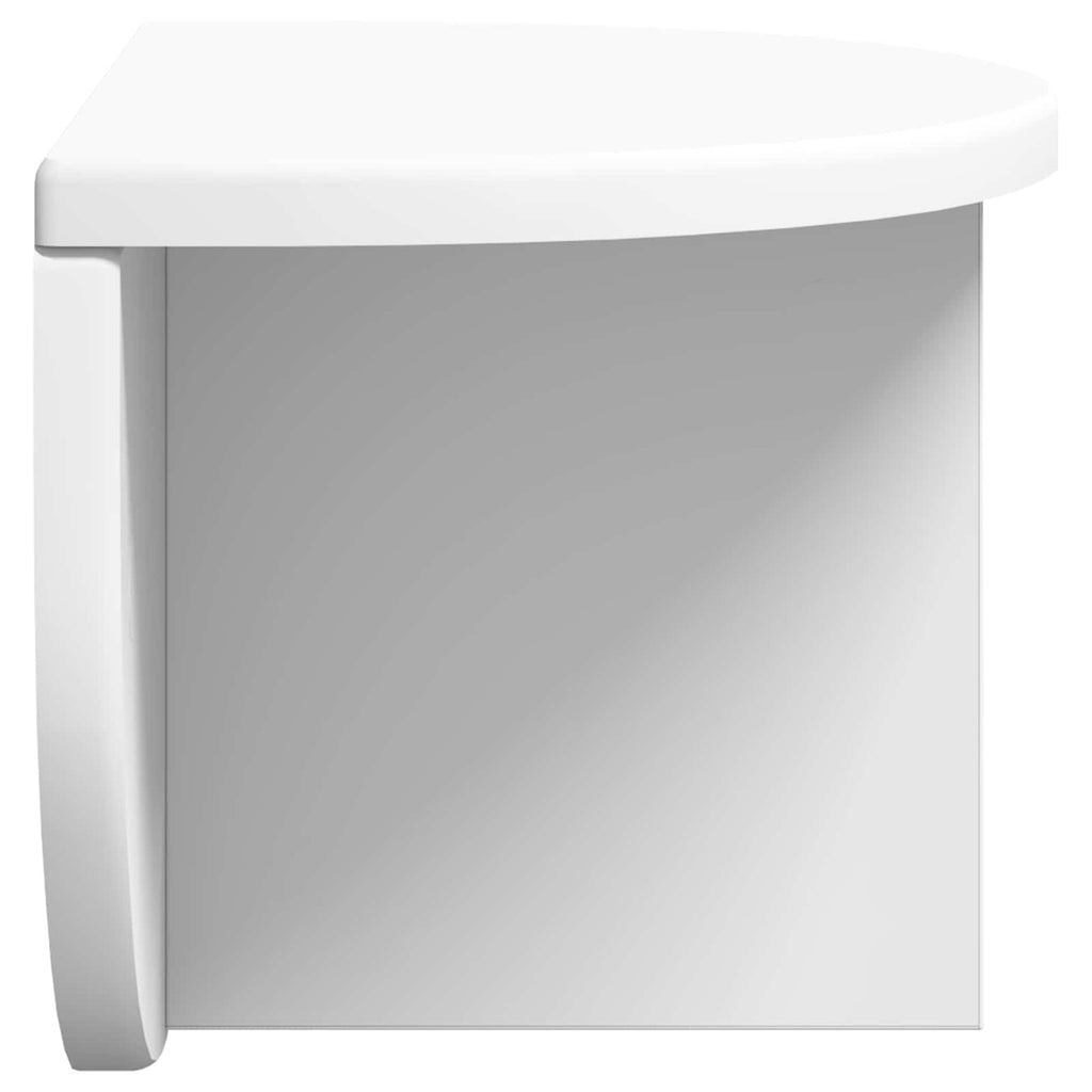 vidaXL Półka ścienna Montowane na ścianie 2 pcs Biały 38 x 19 x 19 cm