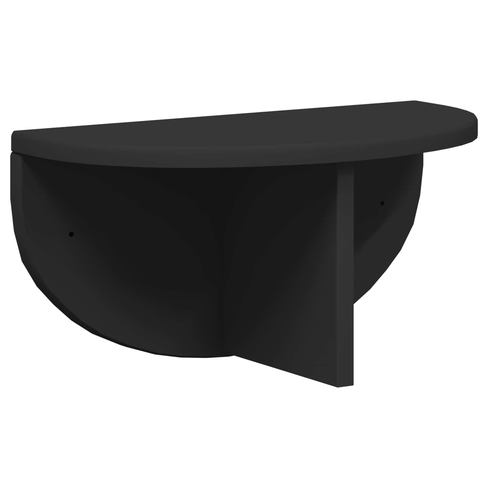 vidaXL Półka ścienna Montowane na ścianie 2 pcs Czarny 38 x 19 x 19 cm