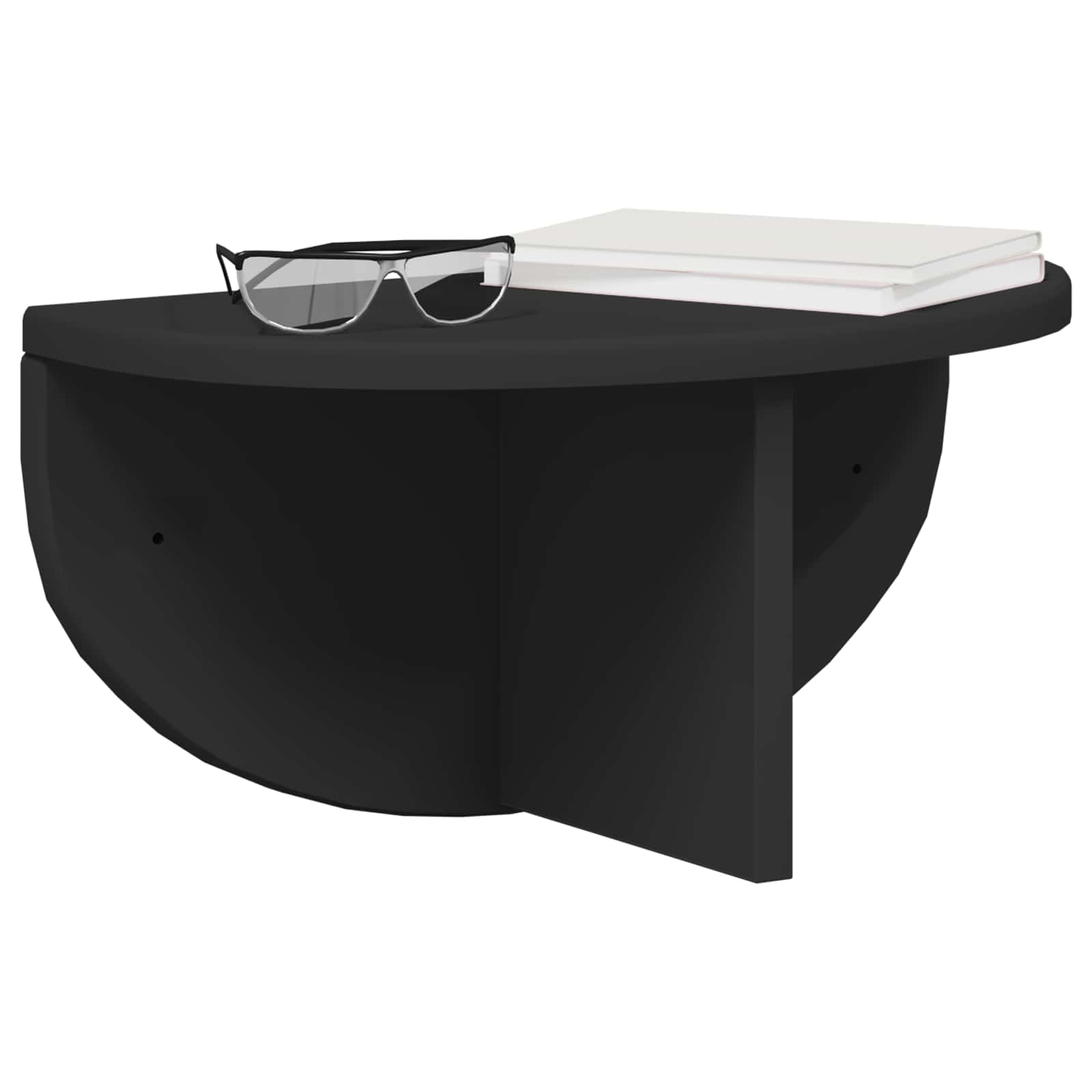 vidaXL Półka ścienna Montowane na ścianie 2 pcs Czarny 38 x 19 x 19 cm