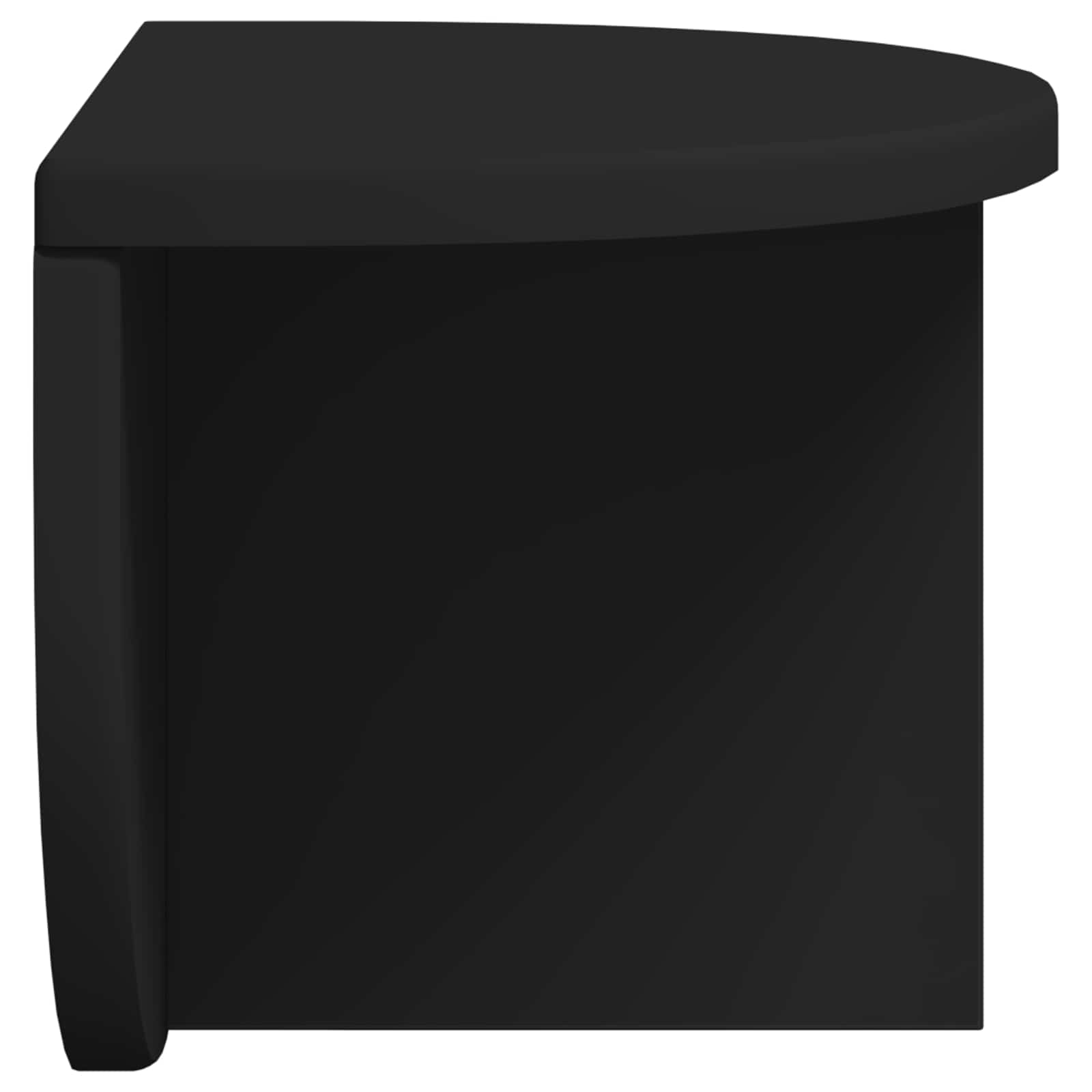 vidaXL Półka ścienna Montowane na ścianie 2 pcs Czarny 38 x 19 x 19 cm