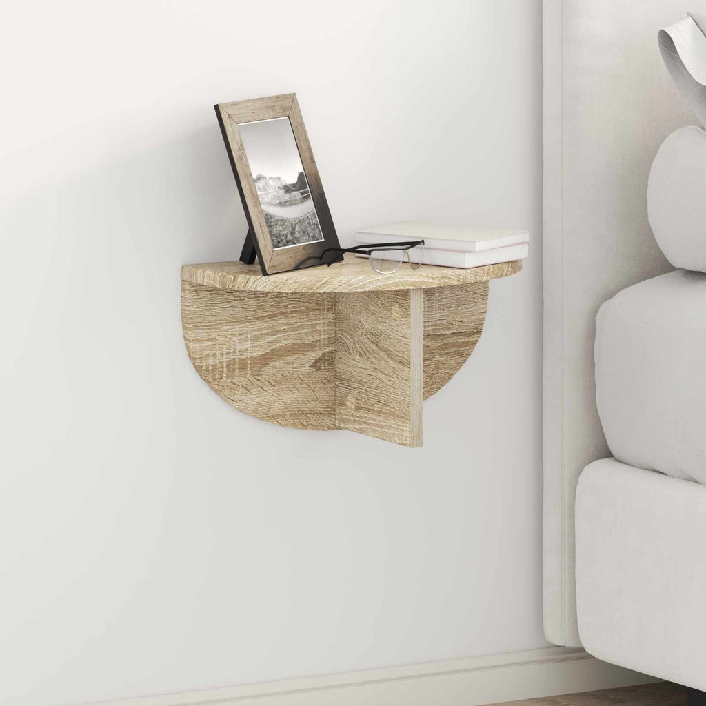 vidaXL Półka ścienna 2 pcs Dąb Sonoma 38 x 19 x 19 cm