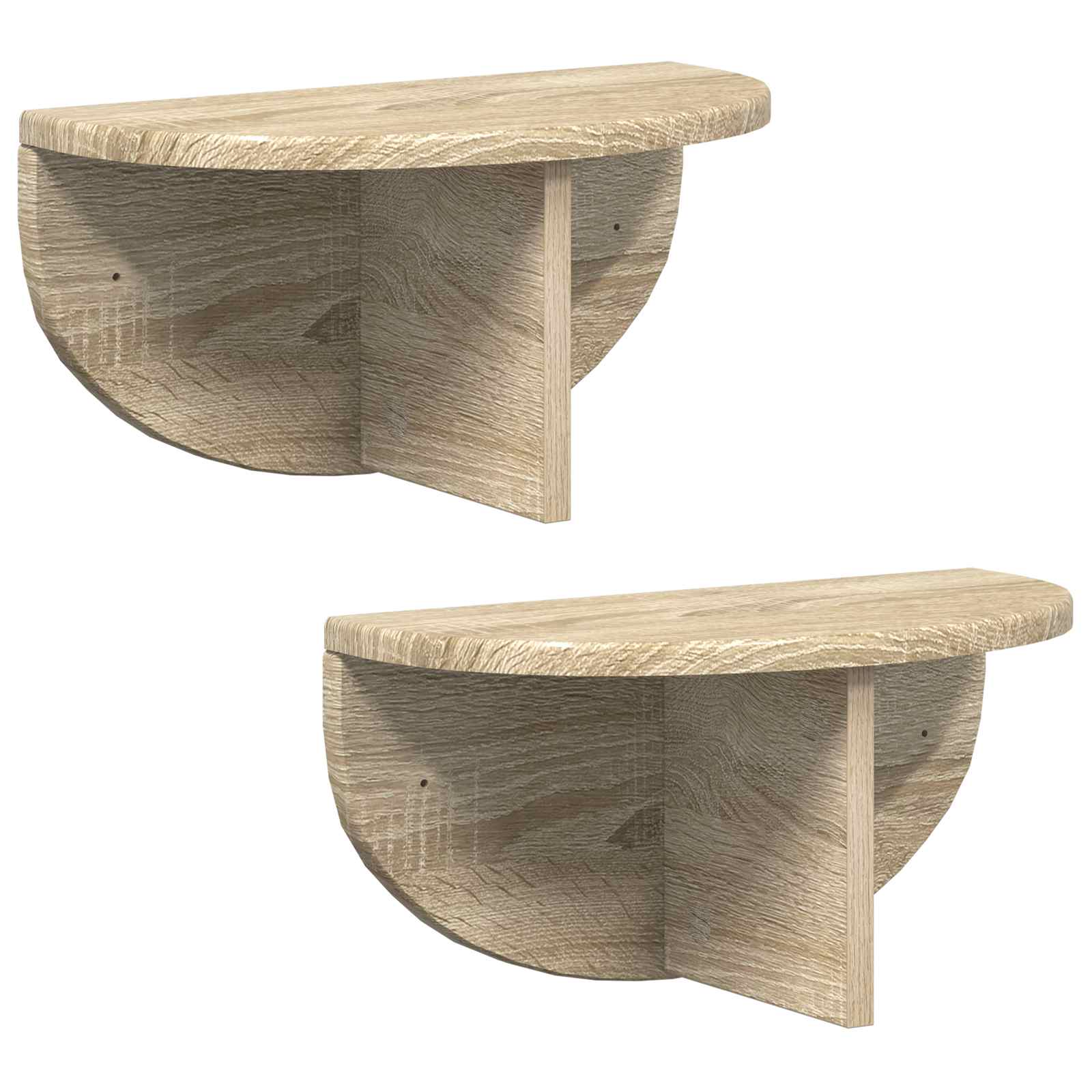 vidaXL Półka ścienna 2 pcs Dąb Sonoma 38 x 19 x 19 cm