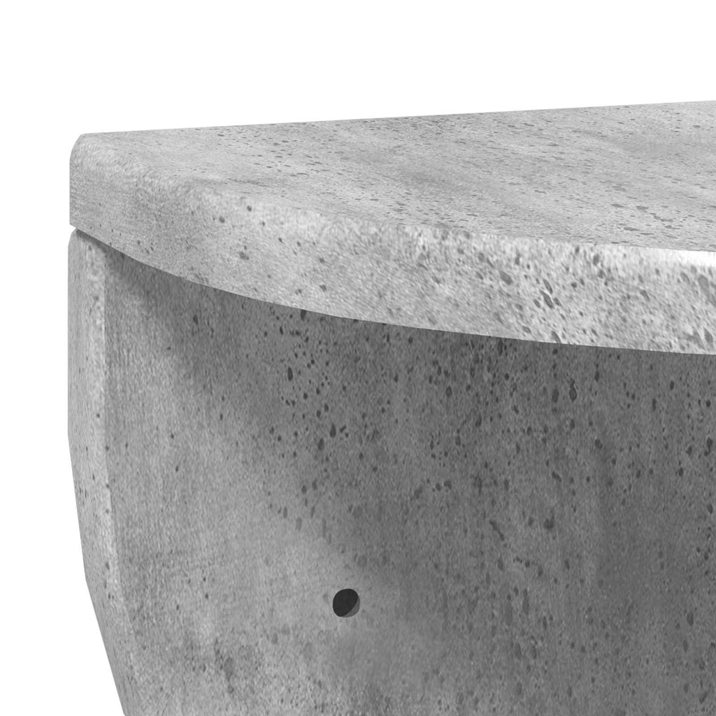vidaXL Półka ścienna 2 pcs Betonowy szary 38 x 19 x 19 cm