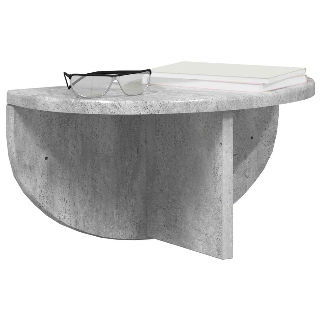 vidaXL Półka ścienna 2 pcs Betonowy szary 38 x 19 x 19 cm