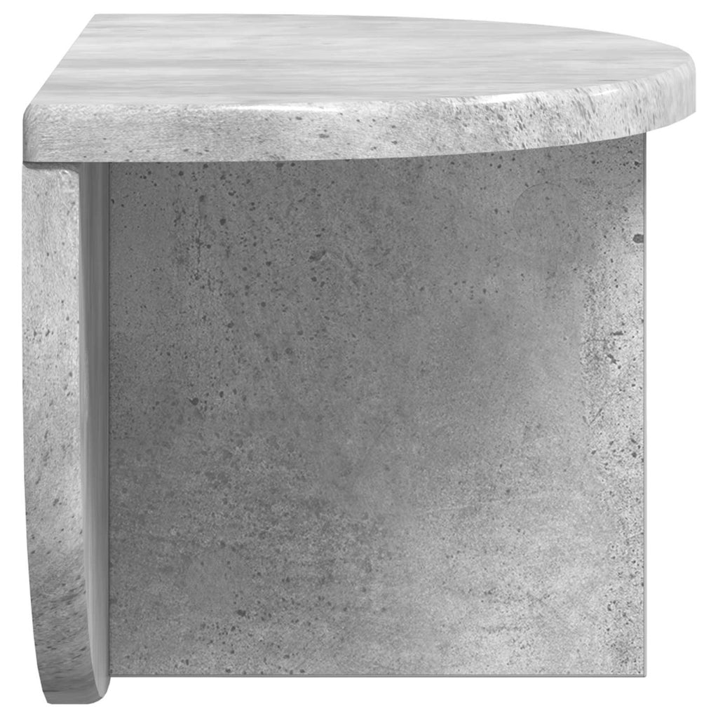 vidaXL Półka ścienna 2 pcs Betonowy szary 38 x 19 x 19 cm
