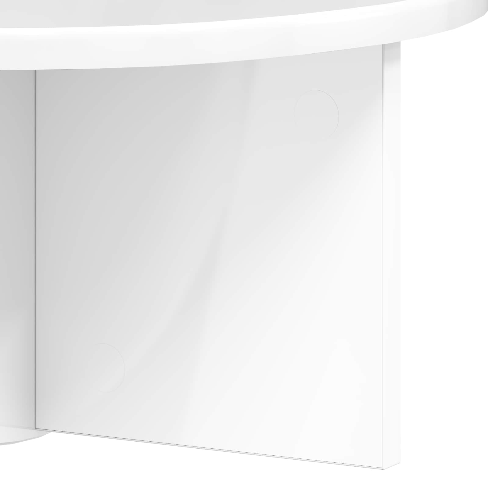 vidaXL Półka ścienna Wysoki połysk biały 38 x 19 x 19 cm