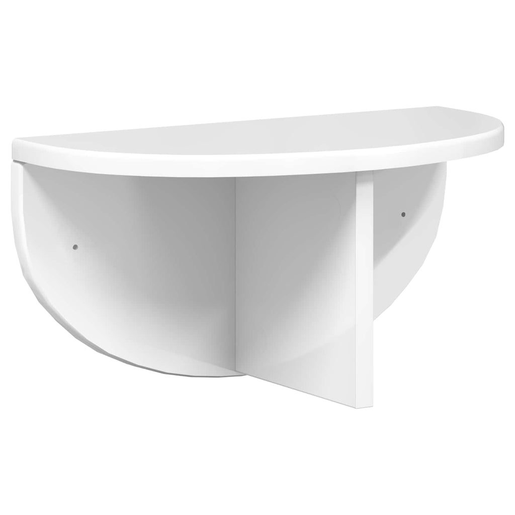 vidaXL Półka ścienna Wysoki połysk biały 38 x 19 x 19 cm