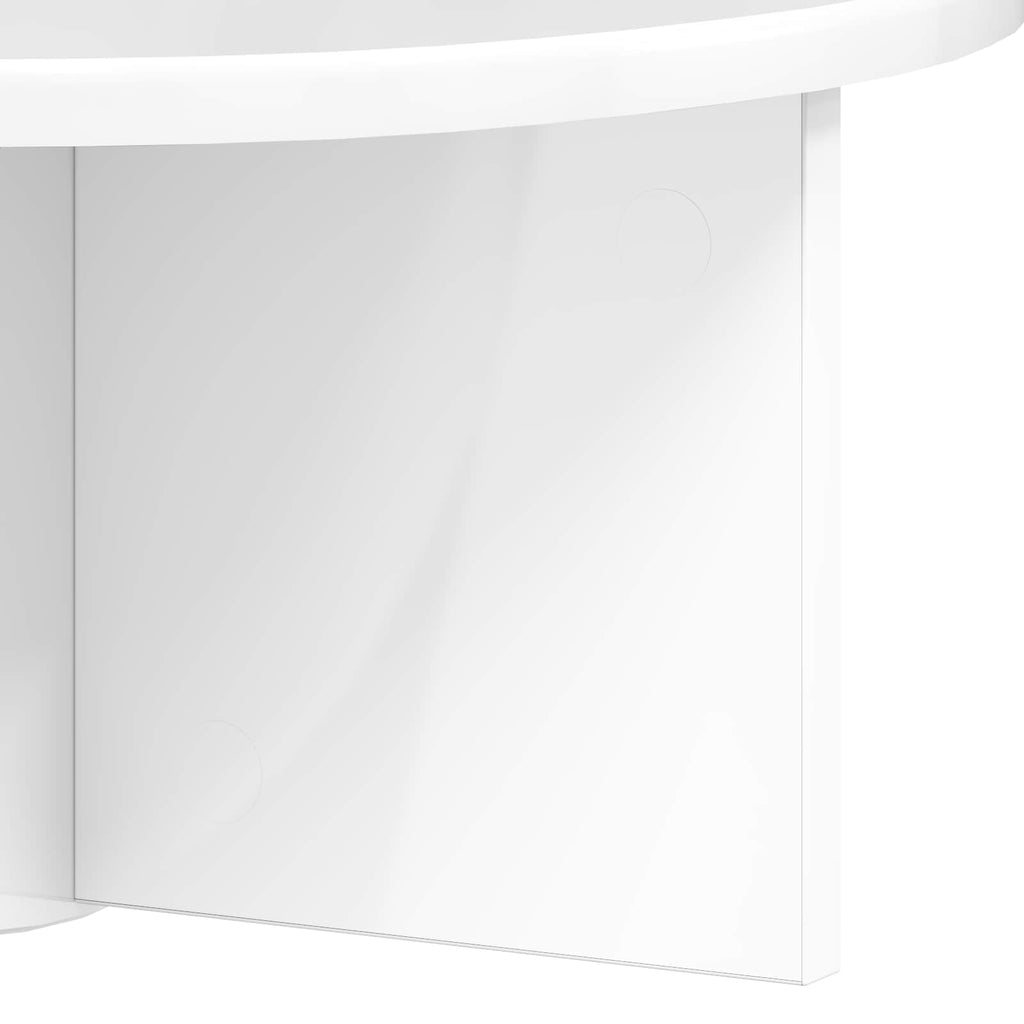 vidaXL Półka ścienna 2 pcs Wysoki połysk biały 38 x 19 x 19 cm