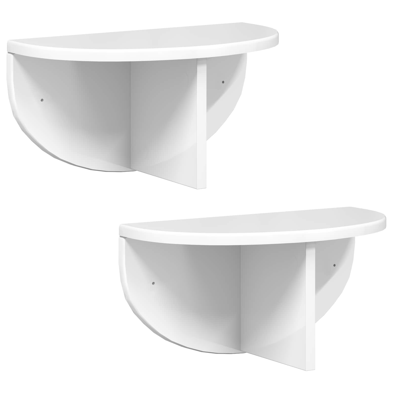 vidaXL Półka ścienna 2 pcs Wysoki połysk biały 38 x 19 x 19 cm