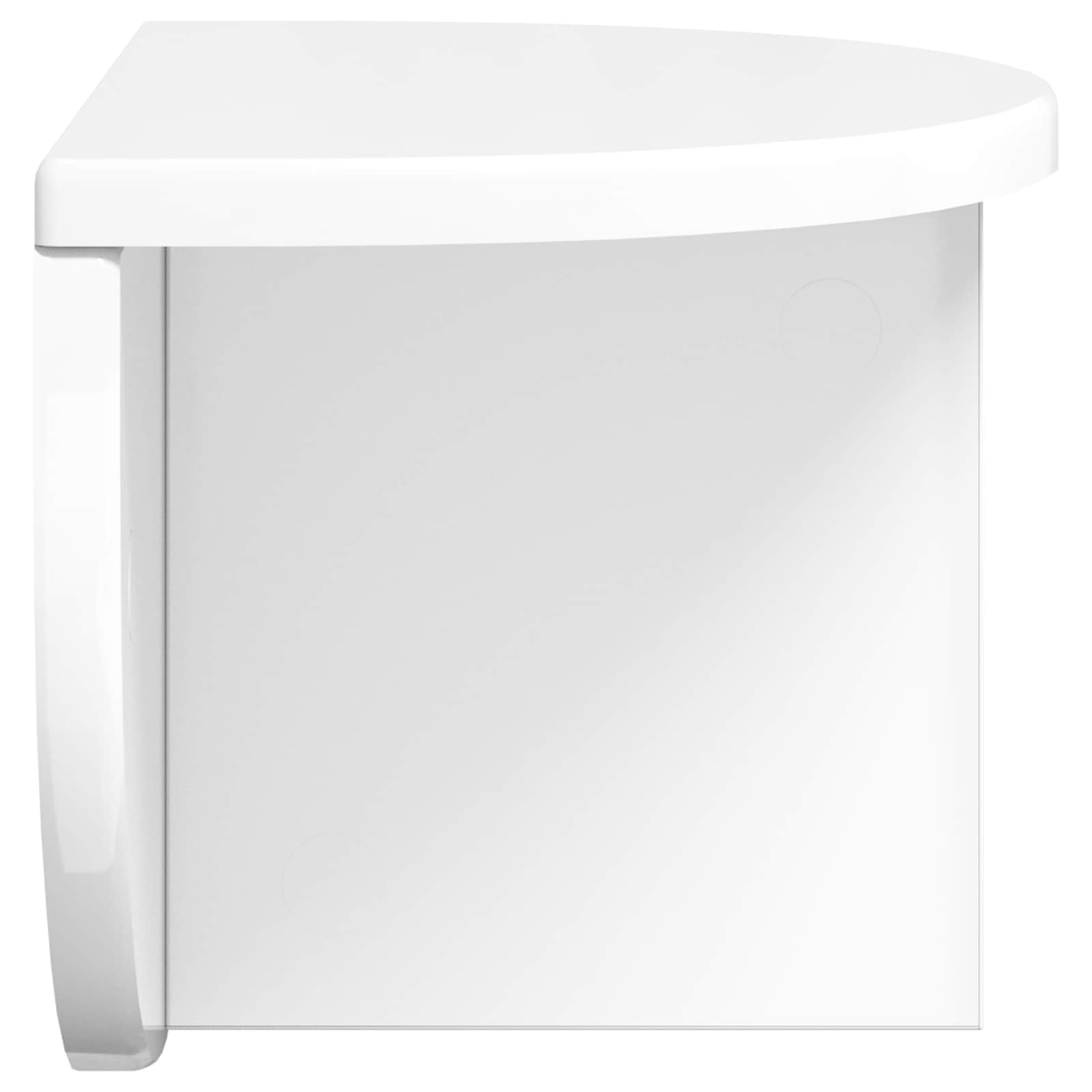 vidaXL Półka ścienna 2 pcs Wysoki połysk biały 38 x 19 x 19 cm