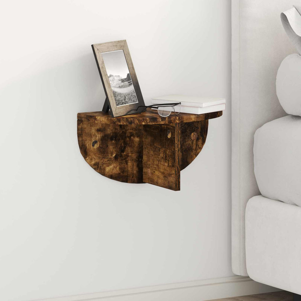 vidaXL Półka ścienna 2 pcs Dąb wędzony 38 x 19 x 19 cm